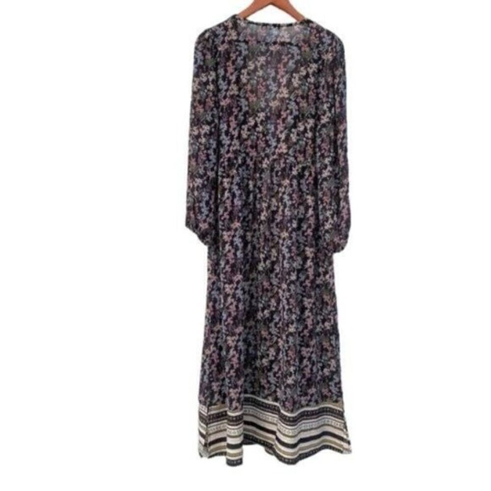 Baevely Boho Floral Kimono Duster Coverup - Picture 10 of 16